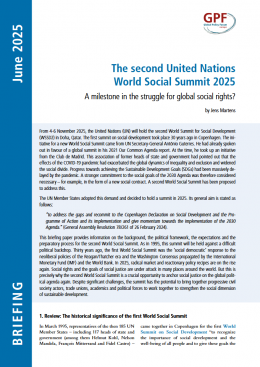 Cover World Social Summit brief