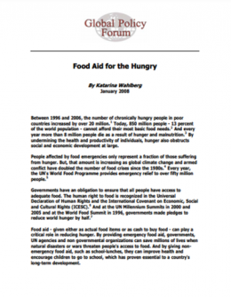 Cover_food aid for the hungry